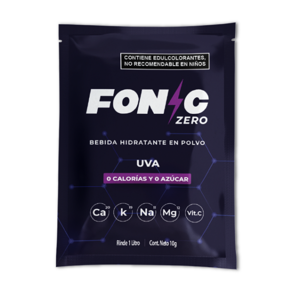 Fonic Zero Azucar Uva 10g Para 1 Litro Caja 200 pzas